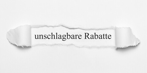 unschlagbare Rabatte	
