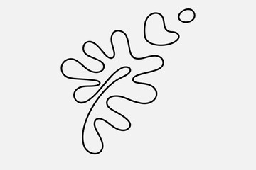 Obraz premium Random Shapes Organic Doodle Blobs. Outline 2d vector image. Sticker for social media. Backdrop.