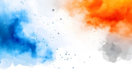 Fototapeta premium Abstract Blue Orange Watercolor Background Texture
