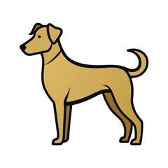 Illustration of a golden dog