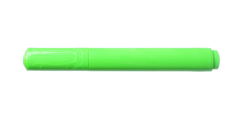 One green marker isolated on white. Art supply