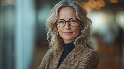 Two confident business professionals in formal attire, embodying professionalism and trust in a modern corporate setting.