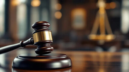 Close up of a wooden gavel.