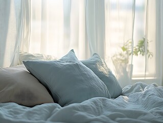 Cozy Bedroom Interior Design with Soft Textures and Natural Light for a Peaceful Retreat