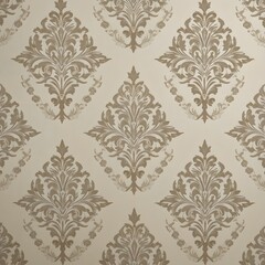 Vintage-Inspired Wallpaper with Classic Damask Patterns in Muted Tones