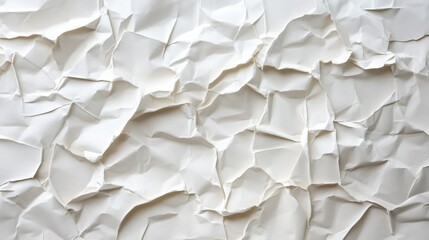Obraz premium Blank white crumpled and creased paper poster texture background