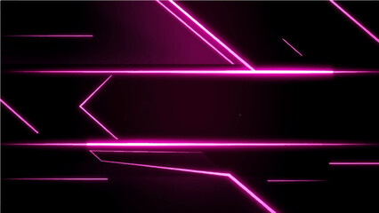 RGB Black abstract vertical banner set with pink and white lines, arrows and angles. Dark modern sporty bright futuristic horizontal abstract background © Queality Full