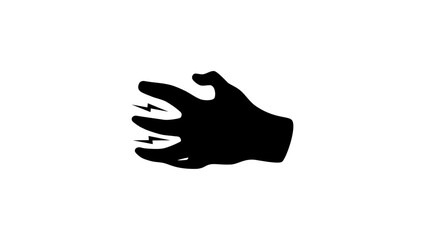 Obraz premium Dystonia symbol, black isolated silhouette