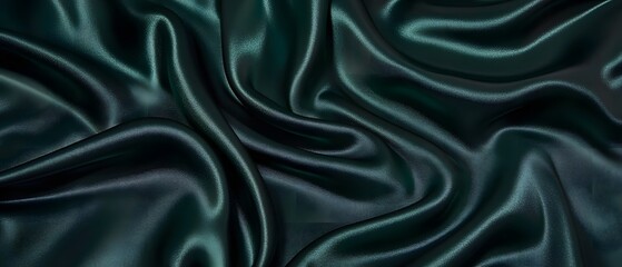 Obraz premium Luxurious Emerald Green Silk Satin Fabric Drape Texture