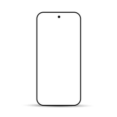 Beautiful simple realistic mobile phone mockup image with transparent screen.