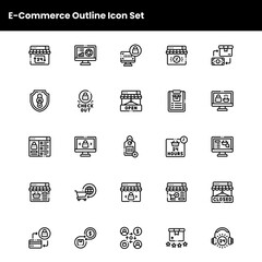 Outline E-Commerce Icons Set