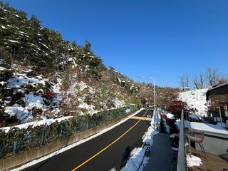 winter road in the mountains
