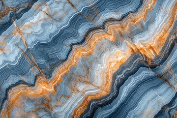 Obraz premium Stunning blue and gold marble texture swirling patterns nature art