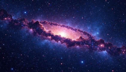 Fototapeta premium Dark vast galaxy with stars and nebulas against starry night sky background, space, galaxy, nebulas