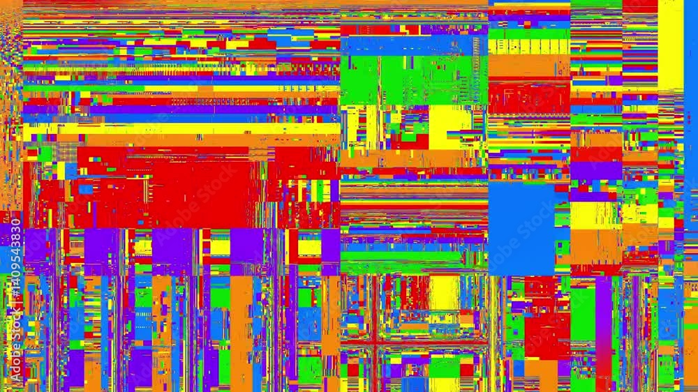 Poster Unique Design Abstract Digital Animation Pixel Noise Glitch Error Video Damage. Loop stop motion background