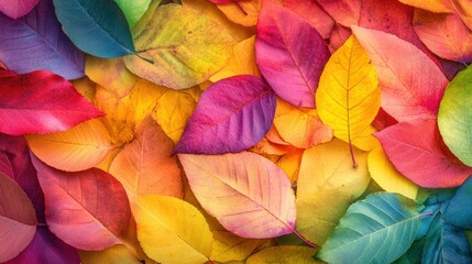 Fototapeta premium Vibrant Autumn Leaves: A Symphony of Colors