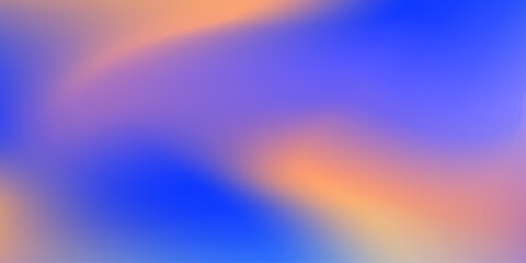 Smooth liquid summer blue and orange sky colored vector background