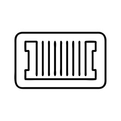 Illustration of a radiator heating element home appliance household equipment thermal system design icon vector