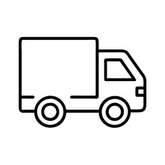 Delivery truck vector icon transportation vehicle shipping service logistics distribution free truck icon