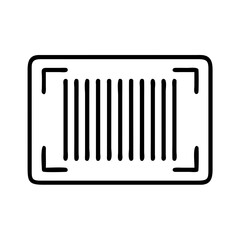Barcode scanner identification symbol product code price label barcode data scan icon vector graphic