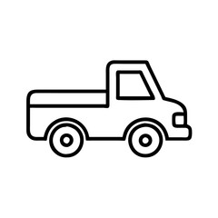 Outline pickup truck vehicle transportation automotive drawing car illustration design vector image art