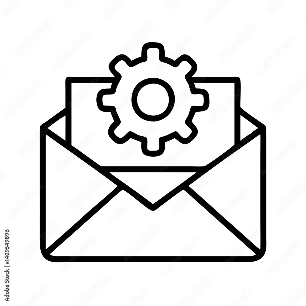 Poster email settings configuration options mail preferences service support open envelope gear icon