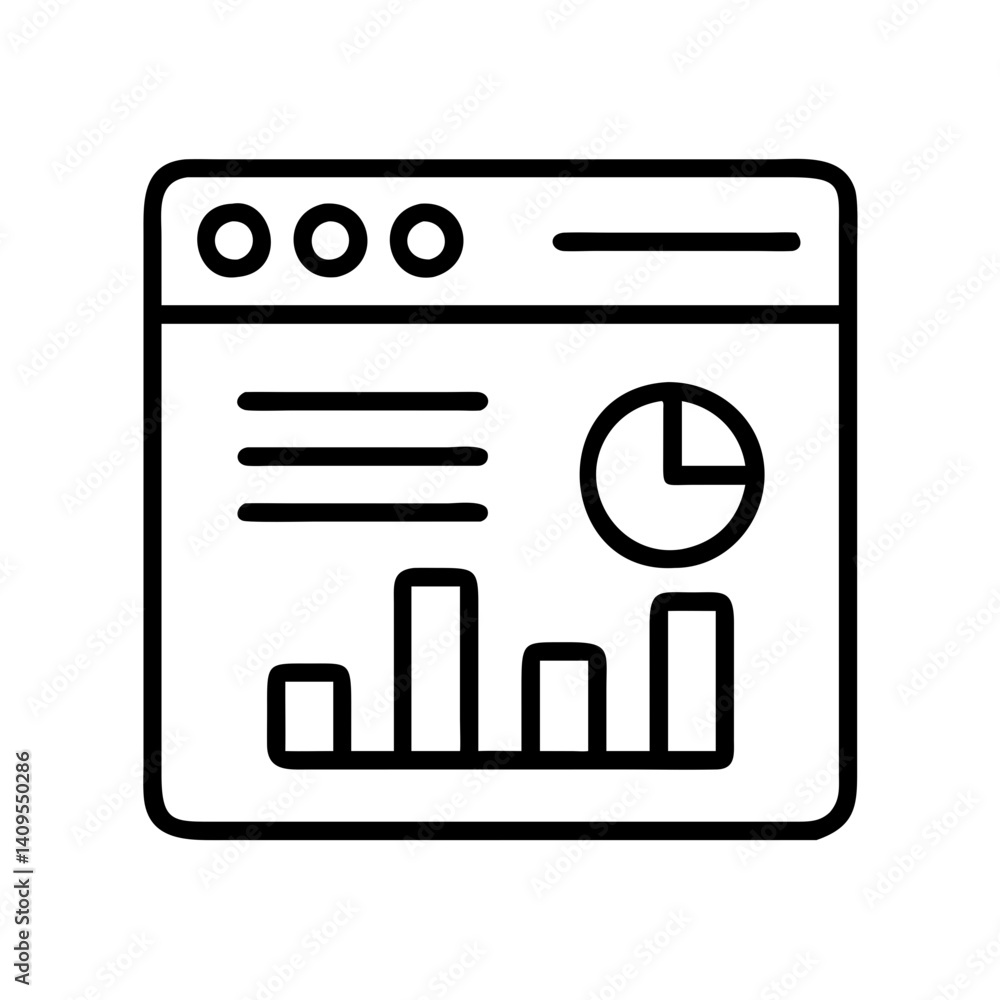 Poster Data analytics dashboard with bar chart pie chart information display and analysis for business report