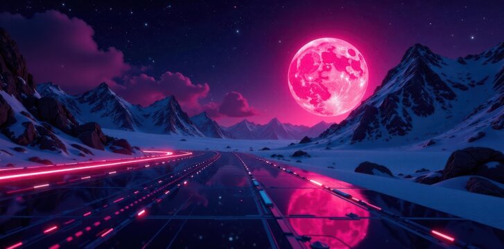 Digital interface with futuristic design elements, iconography, tech