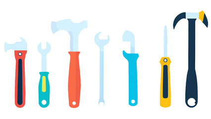 Hand Tools Collection Illustration