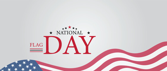 Proudly Waving the Red White and Blue Flag Day in America © Samia Razziq