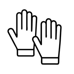 Obraz premium Illustration of protective gloves safety gloves work gloves gardening gloves cleaning gloves icon vector