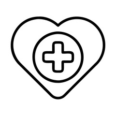 Heart health medical cross healthcare symbol sign emergency clinic hospital pharmacy life love care