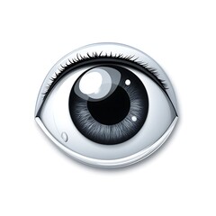 An Illustrated Human Eye Depicted in a Modern Artistic Style