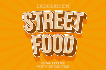 street food editable text effect font style
