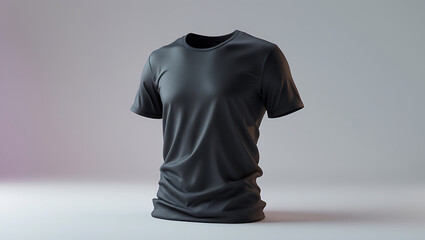 Plain Gray T-Shirt on Display A versatile gray t-shirt suitable for casual wear and promotional uses in fashion marketing