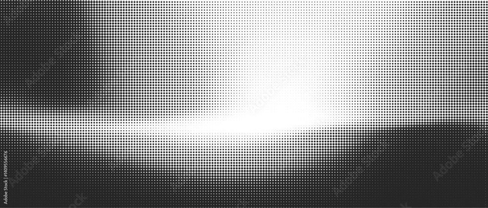 Leinwandbilder contemporary halftone gradient texture background with abstract geometric patterns in black and whit