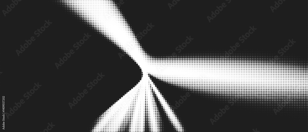 Poster Abstract Geometric Lines and Halftone Texture Background for Presentation Design, Featuring Motion and Pattern Effects with a Vintage and Modern Artistic Touch.