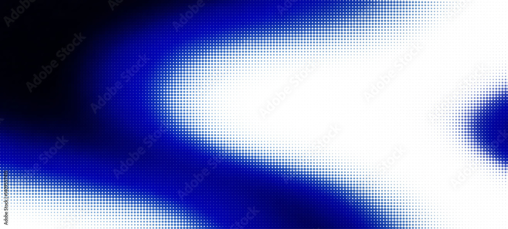 Aufkleber Blue Wave Gradient Background with Halftone and Mesh Pattern Elements Creating a Geometric Abstract Design for Modern and Futuristic Visual Presentation