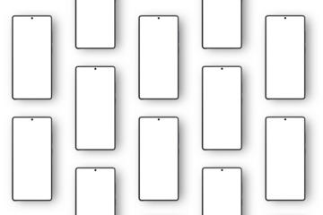 Premium Smartphone in Jet Black, Isolated Product Visualization, Android phone png screen