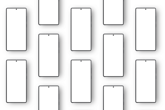 Premium Smartphone in Jet Black, Isolated Product Visualization, Android phone png screen