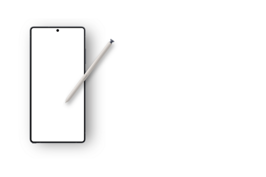 Premium Smartphone in Jet Black, Isolated Product Visualization, Android phone png screen