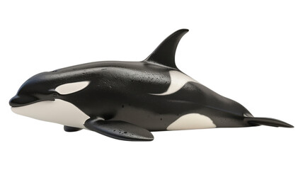 Fototapeta premium Stunning 3D Render Orca Whale Swimming in Crystal Clear Water Isolated on White