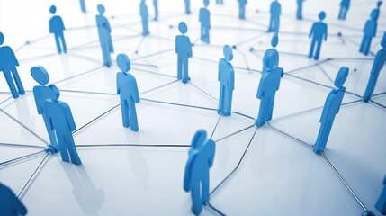 A network of interconnected individuals highlighting social connections.