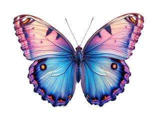 Fototapeta premium Captivating butterfly display in nature vibrant colors view. Isolated on transparent background, png.