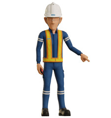Isolate industrial worker point at low