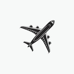 Plane vector icon set. Flying up airplane sign. Travel aircraft route graphic elements isolated on white background