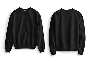 Classic Black Crewneck Sweatshirt Stylish and Simple Apparel