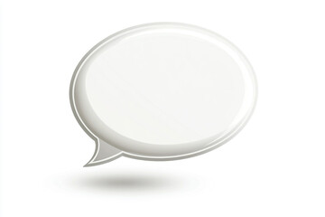 Blank white speech bubble ready for your message simple design