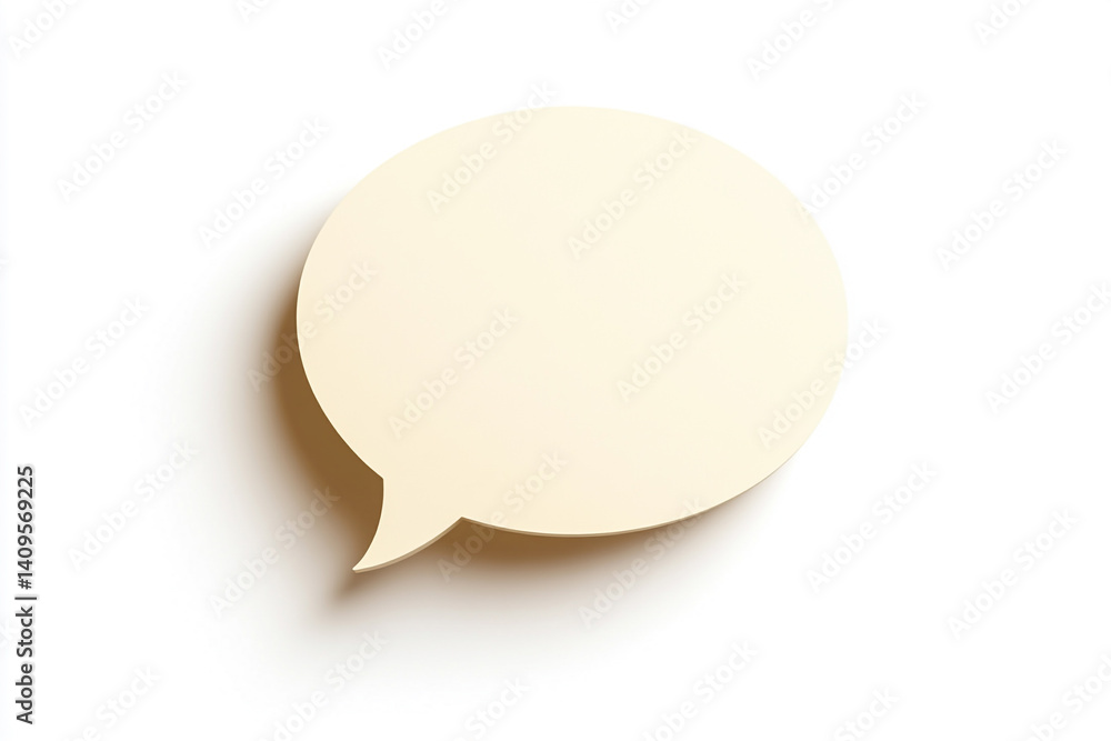 Poster blank speech bubble waiting for your message simple design