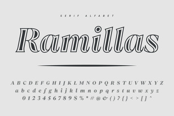 Modern luxury beauty font alphabet logo. Typography beautiful minimal elegant classic letter serif fonts fashion wedding vintage retro logos. vector illustration